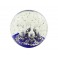 Presse Papier XL, Bulles, Sable bleu et Paillettes dorées, Diam 15 cm