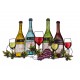 Déco murale vin 1 Bouteille 3 Verres, L 46 cm