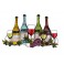 Déco murale Multicolore : 4 Bouteilles de Vin, 4 Verres et Raisin, L 88 cm