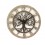 Horloge Métal ajouré et Bois Clair, Motif Arbre de Vie, Diamètre 60 cm
