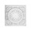 Déco Bois Blanc sculpté, Motifs Floral et Mandala Cérusé, H 40 cm