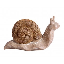 Figurine Escargot Zen et Bohème, Collection ORGANIK, L 18 cm