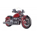 Déco Murale Rétro Moto : Harley Davidson, Mod Rouge, L 76 cm