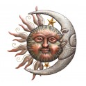 Soleil rougeoyant et Lune argentée, Collection Sole Terra, Diam 63 cm