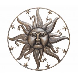 Déco Soleil et Etoiles argentées, Collection Sole Terra, Diam 71 cm