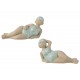 Figurine Thème Bord de Mer : Baigneuse rétro Assise, H 19 cm