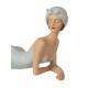 Figurine Bord de Mer : Grande Baigneuse Rétro allongée, L 54 cm