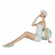 Figurines Mer : Set 2 Grandes Baigneuses Rétros allongées, L 27 cm