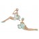 Figurines Mer : Set 2 Grandes Baigneuses Rétros allongées, L 27 cm