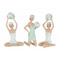 Figurines Mer : Set 2 Grandes Baigneuses Rétros allongées, L 27 cm