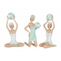 Figurines Mer : Set 2 Grandes Baigneuses Rétros allongées, L 27 cm