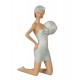 Figurine Thème Bord de Mer : Baigneuse rétro Assise, H 19 cm