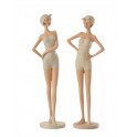 Figurines Mer : Set 2 Baigneuses Rétros Debout, H 35 cm