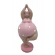 Figurine Baigneuse Ronde Position Yoga 2, Collection Pink Bath, H 26 cm