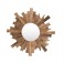 Grand Miroir Soleil en bois exotique et MDF, Diamètre 80 cm