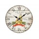 Horloge Murale Bois MDF : Huile d'olive Extra Vierge, Diamètre 34 cm