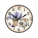 Horloge murale lavande de Provence, Mod 4, 34 cm