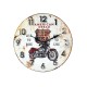 Horloge vintage Vespa 3 couleurs, Diam 34 cm