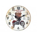 Horloge MDF thème Moto, Mod American Dream, Diam 34 cm