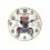 Horloge vintage Vespa 3 couleurs, Diam 34 cm
