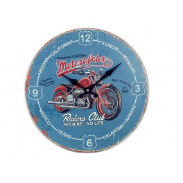Horloge MDF Moto : Mod Motorcycles Riders Club, Diam 34 cm