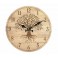 Horloge MDF Motif Arbre de Vie, Tons Bois Naturel clairs, Diamètre 34 cm