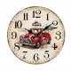 Horloge Voiture Mini Rouge, Modèle Rallye 45 et Thème Londres, L 34 cm