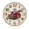 Horloge Voiture Mini Rouge, Modèle Rallye 45 et Thème Londres, L 34 cm