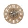 Horloge Rose des Vents, Tons Bois Naturel et Beige, Diamètre 34 cm