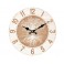 Horloge MDF Motif Arbre de Vie, Tons Bois Naturel clairs, Diamètre 34 cm