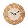 Horloge MDF Motif Mandala, Tons Bois Naturel clairs, Diamètre 34 cm