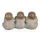 Set de 3 Mini-Moines de la Sagesse Assis 2, Collection Baby Zen, H 7,5 cm