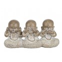 Zen Ethnique : Figurine 3 Moines de la Sagesse, Mod KHANBURI, L 19 cm