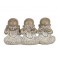 Set de 3 Mini-Moines de la Sagesse Assis 2, Collection Baby Zen, H 7,5 cm