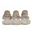 Set de 3 Mini-Moines de la Sagesse Assis 2, Collection Baby Zen, H 7,5 cm