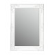 Grand miroir Baroque et Shabby Chic, Encadrement Blanc mouluré, H 108 cm