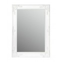 Grand miroir Baroque et Shabby Chic, Encadrement Blanc mouluré, H 108 cm