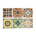 Set 6 sous-bocks Rétro, Motifs Carreaux de Ciment 5, H 11 cm