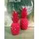 Fruit Design en résine Taille : Ananas Fuchsia, H 24 cm