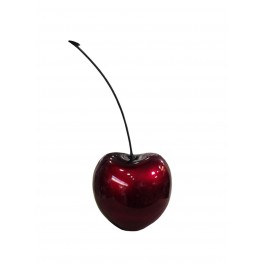 Fruit déco Céramique : Cerise Rouge Griotte Taille XL, H 16 cm (43 cm)