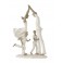 Statuette Design : Famille avec 1 enfant, Collection Silver Line, H 27 cm