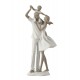 Statuette Design : Famille avec 1 enfant, Collection Silver Line, H 27 cm