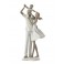 Statuette Design : Famille avec 1 enfant, Collection Silver Line, H 27 cm