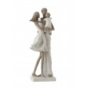 Statue Couple et Garçon sur les épaules, Collection Family Day, H 40 cm