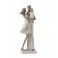 Statuette Design : Famille avec 1 enfant, Collection Silver Line, H 27 cm