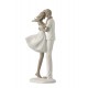 Statuette Design : Famille avec 1 enfant, Collection Silver Line, H 27 cm