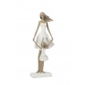 Statuette Design : Famille avec 1 enfant, Collection Silver Line, H 27 cm