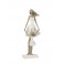 Statuette Design : Famille avec 1 enfant, Collection Silver Line, H 27 cm