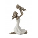 Statuette Maman et Bébé, Collection Family Day, H 18 cm