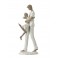 Statuette Design : Famille avec 1 enfant, Collection Silver Line, H 27 cm